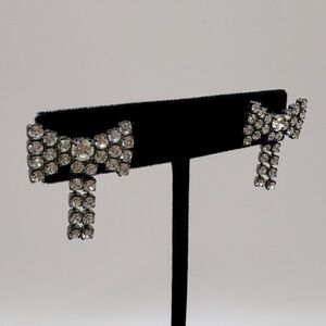 VINTAGE Crystal Bow Earrings